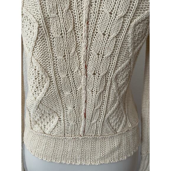 Anthropologie Sweater Angel of the North Cardigan Pom Pom Fringe - Picture 12 of 16